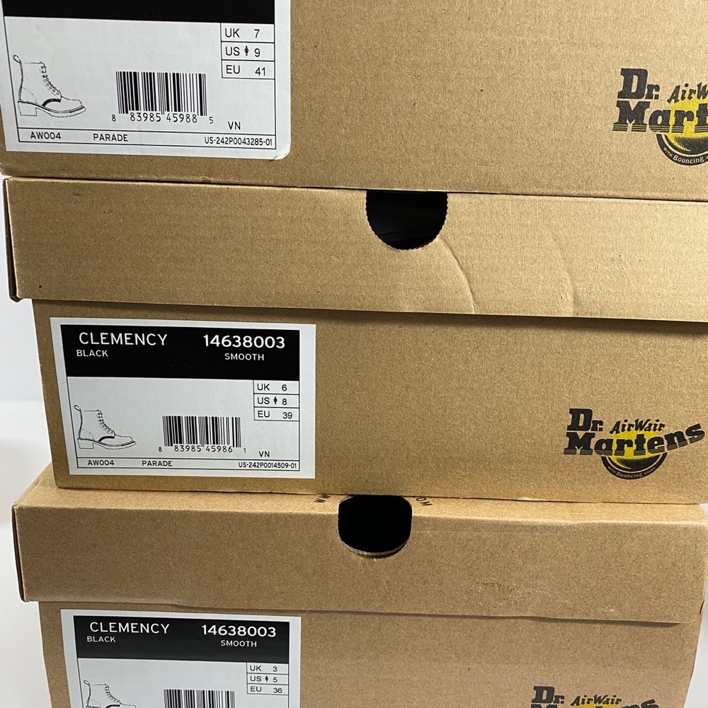 NEW DR MARTES CLEMENCY SMOOTH LEATHER HEED BOOTS - Picture 12 of 12